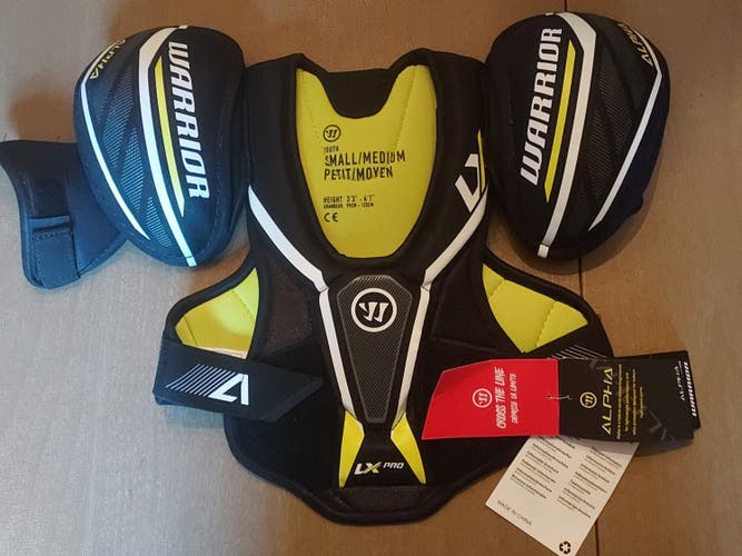 Small / Medium Youth Warrior ALPHA LX PRO Shoulder Pads (New)