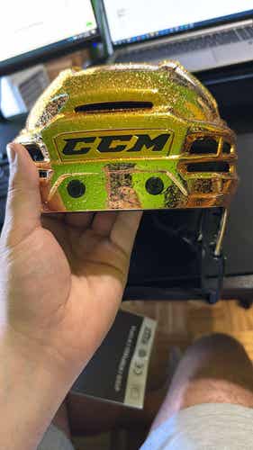 CCM Super Tacks X Gold Helmet – Size Large – BRAND NEW!