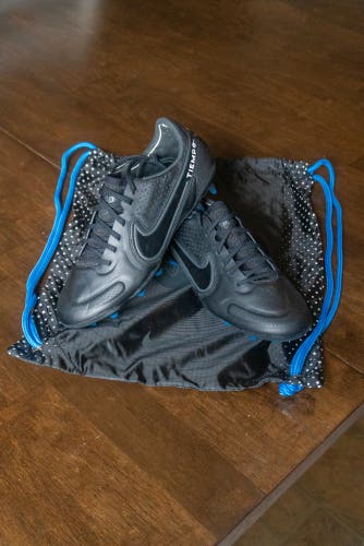 (NEW) Black Unisex Size M 5.5 (W 6.5) Nike Tiempo Legend 9 Elite Cleats (New)