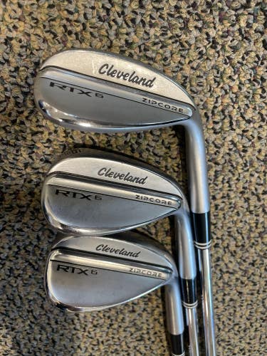 Men's Cleveland Cleveland RTX 6 ZipCore Tour Satin Wedge Right Handed Wedge Flex 52 Degree Steel Sha