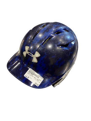 Used Under Armour NAVY CAMO Batting Helmet No Mask Navy Blue SM 11884-S000050631