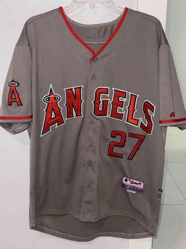 Mike Trout Majestic Los Angeles Angels Grey Road Jersey Size 48