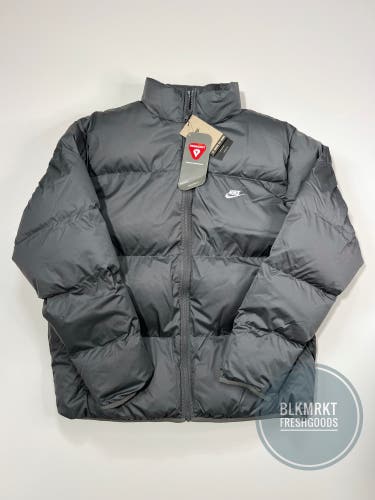 Nike Sportswear Mens Club Puffer Jacket Gray L-Tall