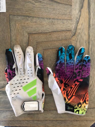 White XL Adult Adidas Adizero Gloves (Used)