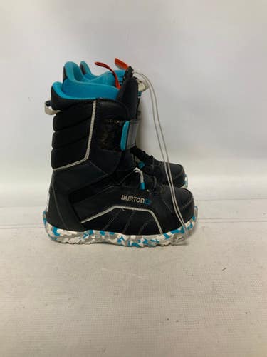 Used Burton ZIPLINE Boys Snowboard Boots Black Junior 05 11823-S000033401