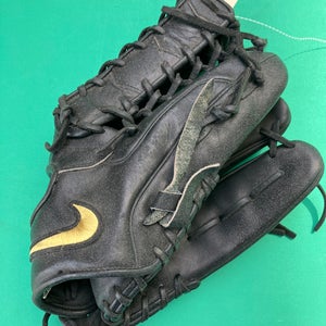 Black Nike Alpha Huarache RH Outfield Baseball Glove 12.75" (Used)