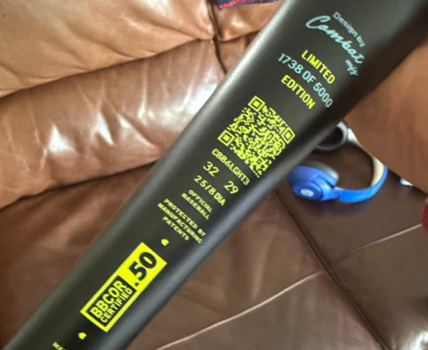 2025 Combat MFG Spec A1 Alloy BBCOR Certified Bat (-3) 29 oz 32" (New)
