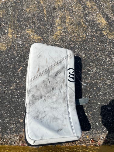 White Junior Warrior Ritual G6 Goalie Gloves & Blockers Regular (Used)