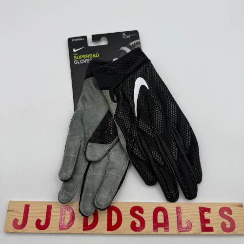 Nike Superbad 4.5 NFL Football Gloves PGF764-017 Black Gray Men's XL NWT $65 New