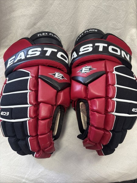 Senior adult size 14 inch Easton EQ3 ice hockey player gloves