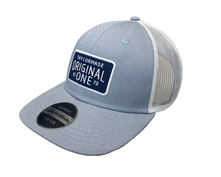 NEW TaylorMade Lifestyle Original One Trucker Grey/White Adjustable Hat/Cap