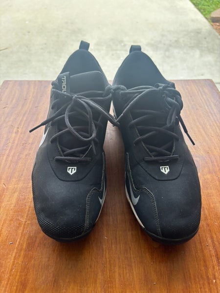 Black Men's Size M 11.0 (W 12.0)  Nike Low Top Trout Molded Cleats (Used)