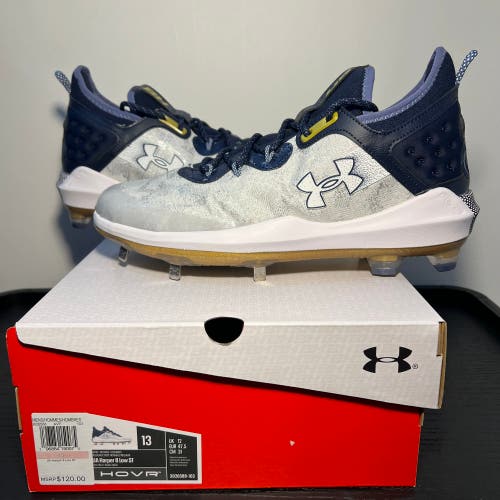 NEW Size 13 Harper 8 Low ST Men’s Baseball Cleats Navy Blue / Gold