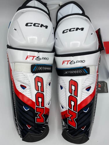 NEW CCM Jetspeed FT6 Pro Shin Pads, 14”