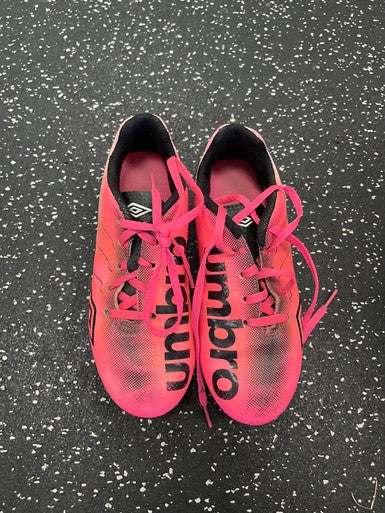 Used Umbro Soccer Cleats Pink Junior 01.5 11849-S000030505