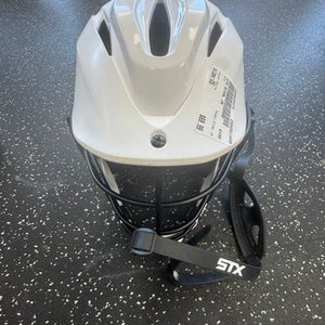 Used STX RIVAL JR Lacrosse Helmet White One Size 11849-S000030474