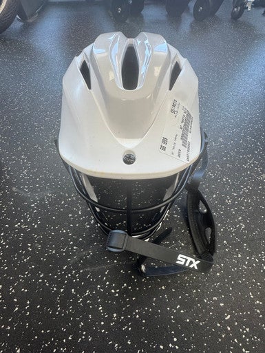 Used STX RIVAL JR Lacrosse Helmet White One Size 11849-S000030474