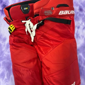 Red Intermediate Medium Bauer Supreme 3S Pro Hockey Pants (Used)