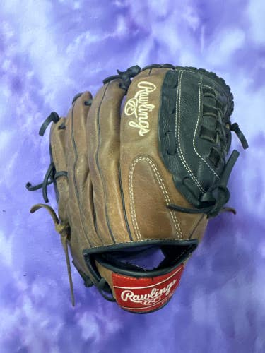 Brown Rawlings Premium Series RH Pitcher's Baseball Glove 12" (Used)