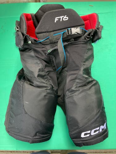 Black Junior Large CCM Jetspeed ft6 Hockey Pants (Used)