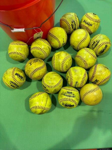 Bucket of 17 Softballs