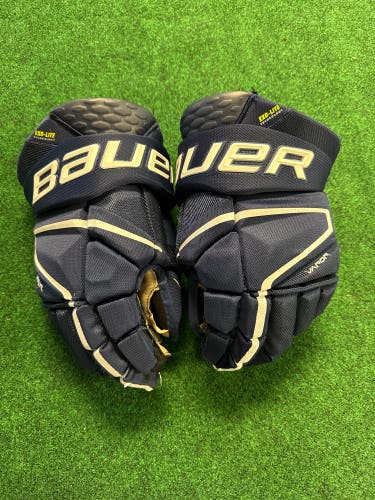 Blue Senior Bauer Vapor Hyperlite Gloves 14" (Used)