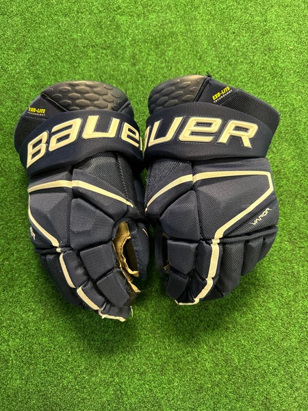 Blue Senior Bauer Vapor Hyperlite Gloves 14" (Used)