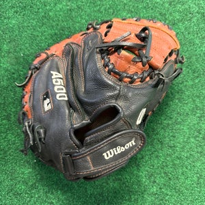 Black Wilson A550 RH Catcher's Baseball Glove 32" (Used)