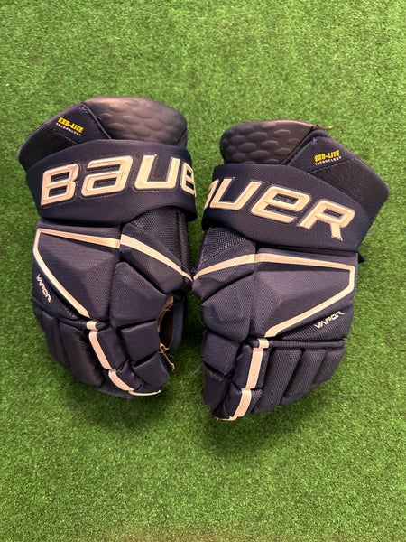 Blue Senior Bauer Vapor Hyperlite Gloves 14" (Used)