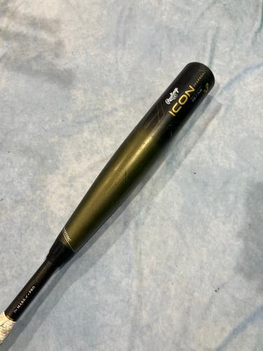 2023 Rawlings Icon Composite Bat BBCOR Certified (-3) Composite 29 oz 32" (Used)