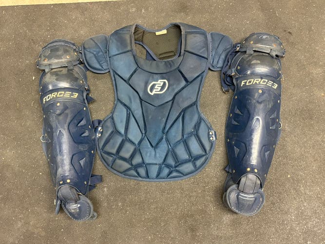 Force3 Pro Chest Protector and Leg Guards - Adult - Navy