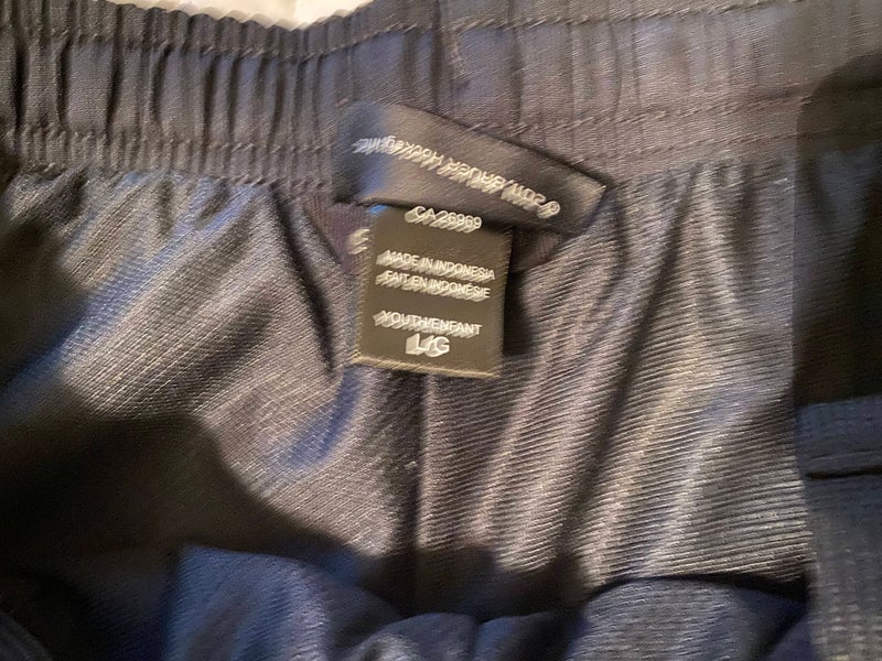 Large Boys Bauer Pants (Black) With White #6