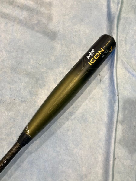 2023 Rawlings Icon Composite Bat BBCOR Certified (-3) Composite 30 oz 33" (Used)