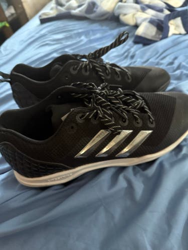 Black Men's Size M 11.5 (W 12.5) Adult Adidas Low Top Adizero Molded Cleats (New)