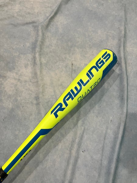 2018 Rawlings Quatro Alloy Bat USABat Certified (-11) Alloy 15 oz 26" (Used)