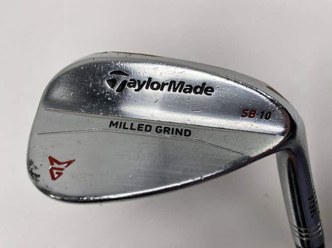 TaylorMade Milled Grind Satin Chrome Wedge 60* 10 Dynamic Gold Wedge Steel RH