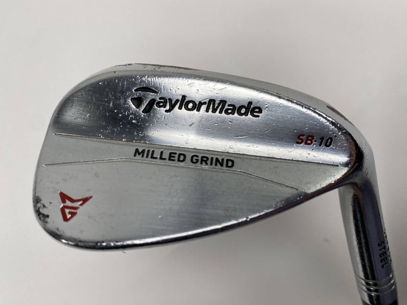TaylorMade Milled Grind Satin Chrome Wedge 60* 10 Dynamic Gold Wedge Steel RH