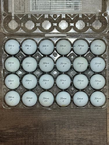 24 Titleist Pro V1 Golf Balls - 4A Near-Mint Condition