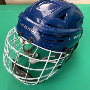 Blue Medium Bauer Re-Akt 150 Helmet (Used)