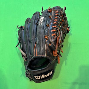 Black Wilson A2K D33 RH Pitcher's Baseball Glove 11.75"