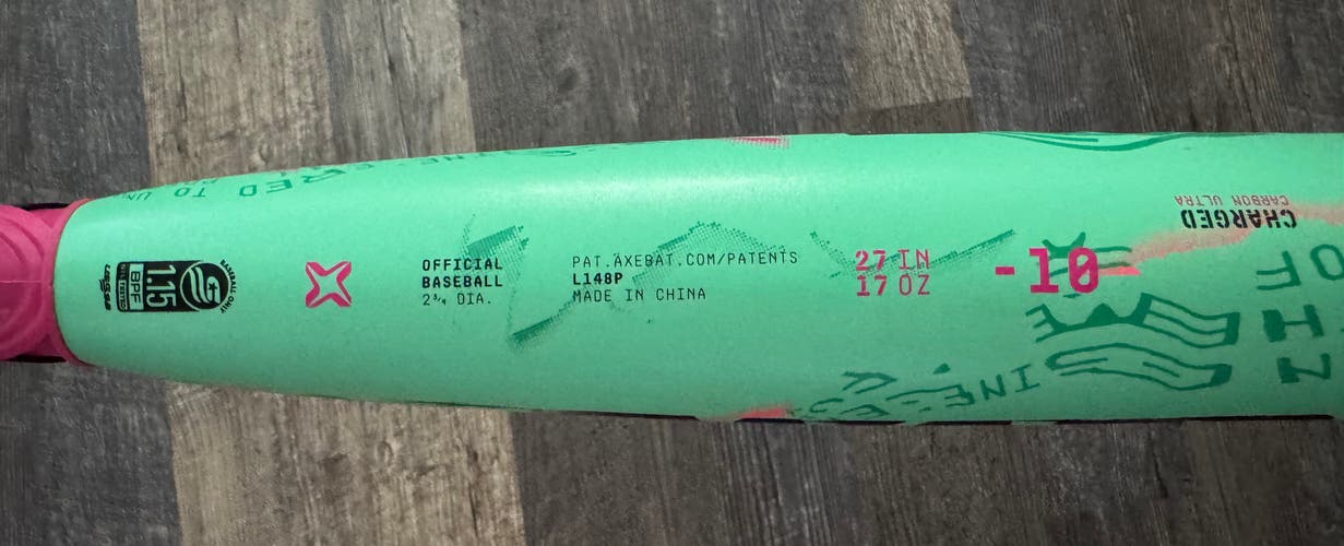 2025 AXE Warp Composite Bat (-10) 17 oz 27" (Used)