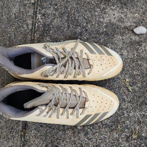 White Men's Size M 10.0 (W 11.0) Adult Adidas Boost icon 4 Molded Cleats (Used)