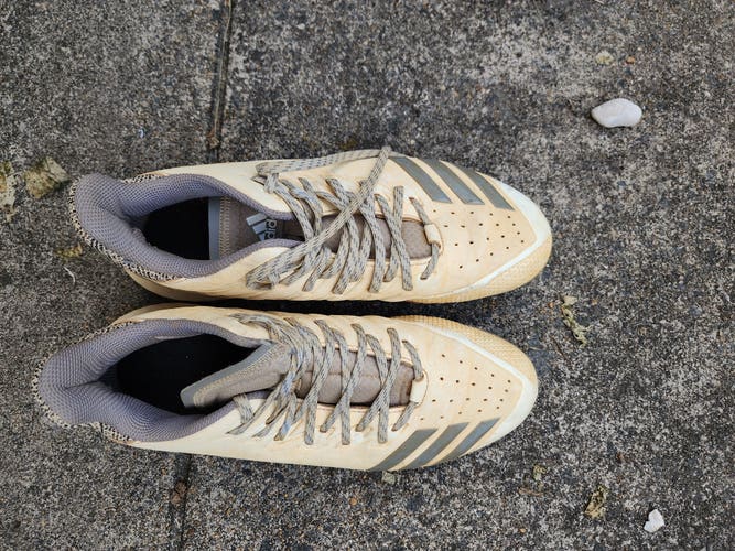 White Men's Size M 10.0 (W 11.0) Adult Adidas Boost icon 4 Molded Cleats (Used)