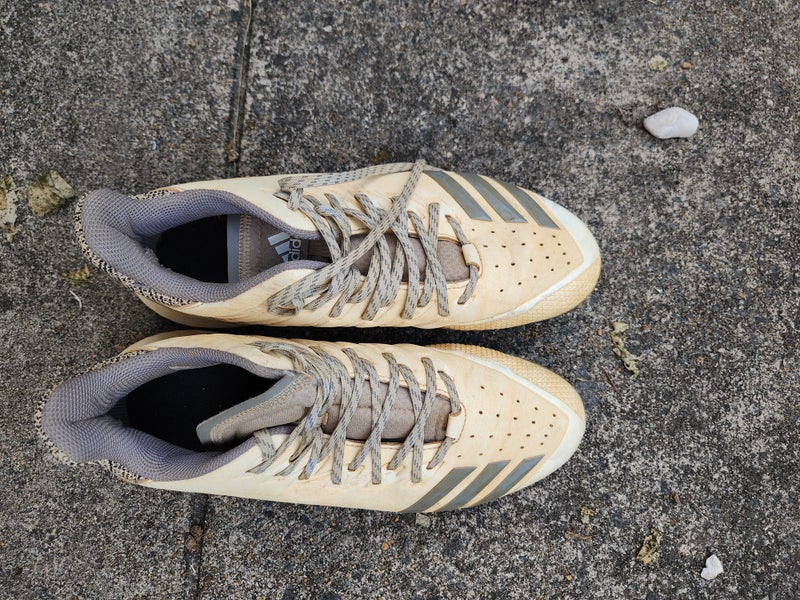 White Men's Size M 10.0 (W 11.0) Adult Adidas Boost icon 4 Molded Cleats (Used)