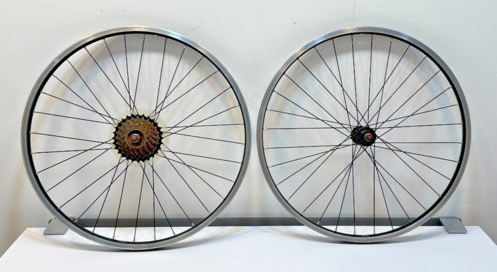 Trek 7-Speed 32-Spoke Black Aluminum Bolt-On 24" Kids Mountain Bike Wheelset