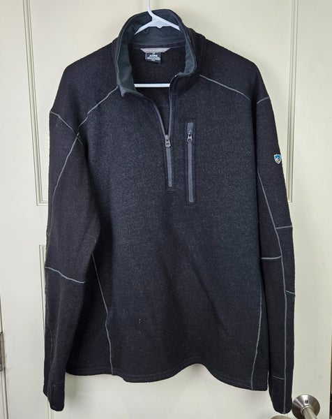 Kuhl Interceptr 1/4 Zip Sweater Pullover Fleece Jacket Black Mens Size: XXL