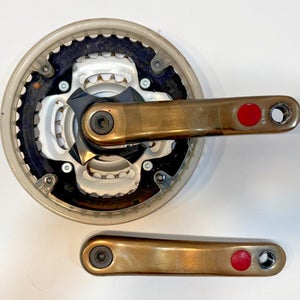 Trek 150cm 42/32/22 Aluminum Kids Triple Crankset Steel Chainrings & Chain Guard