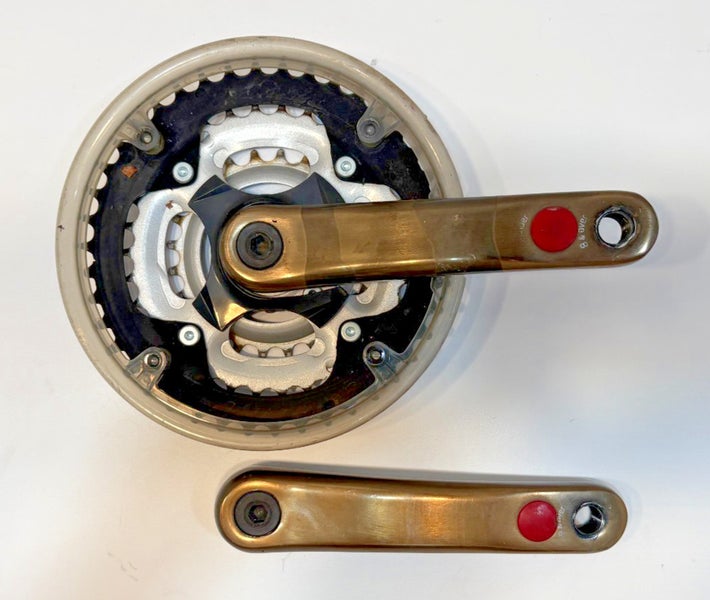 Trek 150cm 42/32/22 Aluminum Kids Triple Crankset Steel Chainrings & Chain Guard