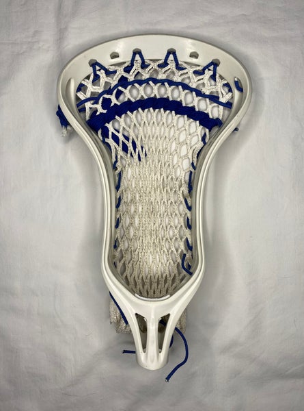 Warrior Swarm X LAX Head Strung White Strung White Mesh & Blue String
