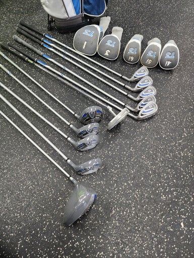 Used Walter Hagen LADY HAGEN T3 Womens Package Set RH Grey And Royal Blue 12 Piece 11849-S000030396